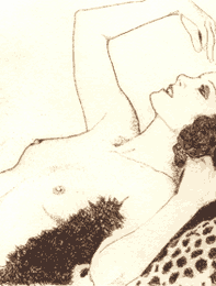 Radierung Kaltnadelradierung Akt Vintage erotik Frau female nude nackt Original CBY art etching und drypoint